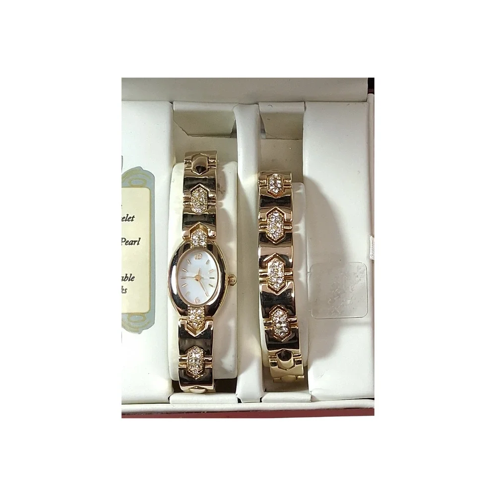 Christian Benet Couture Women's Watch & Crystal Accent Bracelet Set In Case